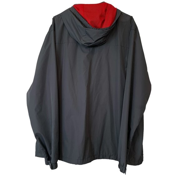 Vantage Windbreaker Unisex Adult XL "Scarlet Pearl" Monogram Hooded Gray/Red - Picture 2 of 15